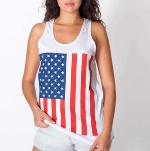 American Apparel Patriotic Flag Graphic Tank Top
